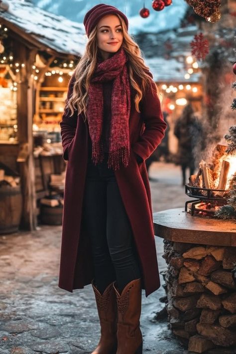 120+ Cowboy Boots Outfits for Winter: Warm Up Your Style Game - From The Guest Room Winter Outfits Cowboy Boots, Texas Winter Outfits, Outfits Cowboy Boots, Brown Cowboy Boots Outfit, Texas Winter, Outfits For Winter, Brown Cowboy Boots, Boots Outfits, Boots Outfit