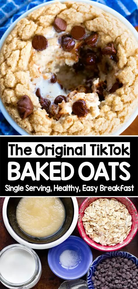 Baked Oats - The EASY Popular Recipe! Baked Oats Recipe, Baked Oatmeal Recipe, Chocolate Covered Katie, Resep Smoothie, Oatmeal Cake, Yummy Healthy Breakfast, Baked Oatmeal Recipes, Vegan Banana Bread, Oat Cakes