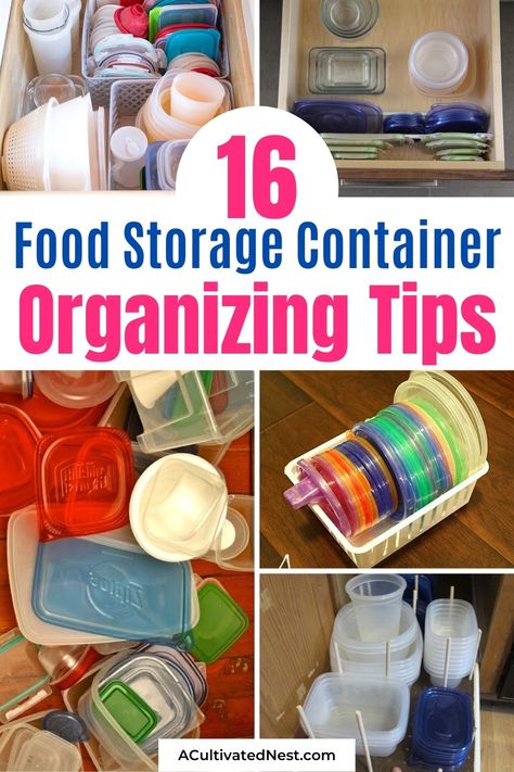 Plastic Container Storage Ideas, Organising Kitchen, Containers Organization, Organize Plastic Containers, Diy Food Storage, Plastic Cupboard, Tupperware Organizing, Spring Living Room Decor, Tupperware Storage