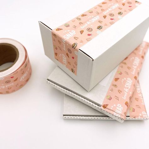 Kawaii Packaging, Custom Packing Tape, Custom Tape, Design Tape, Printed Tape, Packaging Template Design, Box Tape, Packaging Ideas Business, Business Packaging