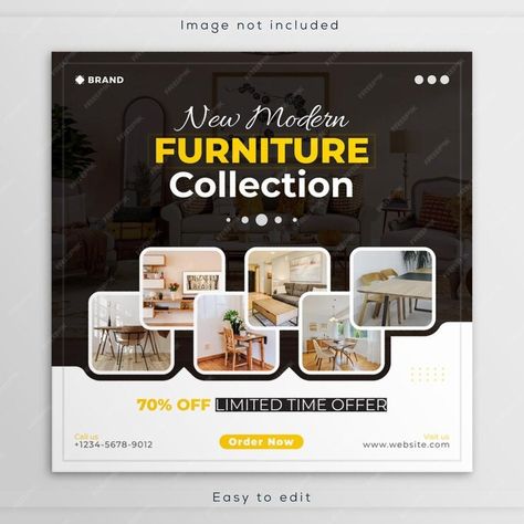 Premium PSD | Modern interior product furniture sale social media banner instagram facebook post template design Interior Social Media Post, Furniture Poster Design, Furniture Social Media Post Design, Furniture Banner Design, Product Social Media Post, Furniture Banner, Furniture Social Media, Furniture Poster, Post Template Design