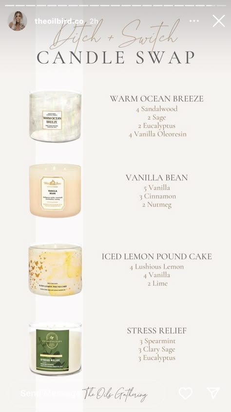 Vanilla Essential Oil Candle Blends, Essential Oil Candle Swap, Fragrance Combinations Candles, Fragrance Oil Combinations For Candles, Essential Oil Recipes Candles, Candle Scent Combinations Essential Oils, Candle Smell Recipes, Essential Oils Candles Recipes, Homemade Candles Aesthetic