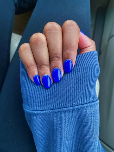 Natural Nails 2023, Summer Nails Short Nails, Blue Nails Almond, Blue Nails Summer, Short Nails Natural, Summer Nails Short, 2023 Spring Nails, Spring Nails 2023, Teen Nails