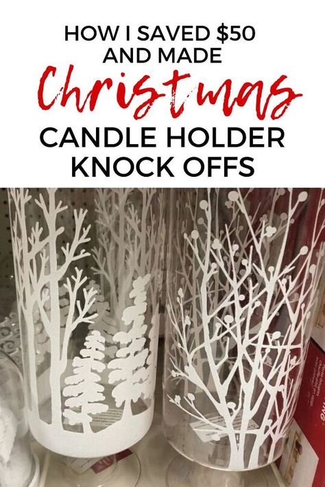 If you love Cricut Diys projects you'll love this DIY Christmas decoration idea for the home. Decorate your home for Christmas on a budget with this cricut crafts candle jar you can put on your mantel. #christmas #holidaydiy #cricut Cricut Candles, Cricut Projects Christmas, Christmas Candle Jars, Christmas Candles Diy, Cricut Christmas Ideas, Christmas Vases, Idee Cricut, Christmas Cricut, Silhouette Christmas