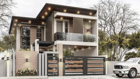 Modern Design Elements 3 Storey House Design Exterior, 3 Storey Residential House, Two Storey Exterior Design, Modern 3 Storey House Design, Modern Asian House Exterior, Modern House Design 2 Storey, Tropical House Design Exterior, Modern House 2 Storey, Two Storey Residential House