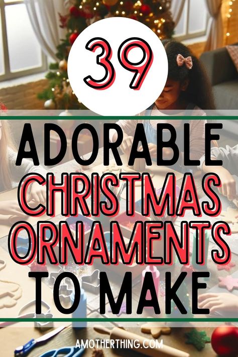 Discover 39 easy homemade Christmas ornament crafts! From classic salt dough to festive mod podge designs, find the perfect DIY project for your tree. Homemade Christmas Ornaments For Family, Office Ornaments Diy Christmas, How To Make Homemade Christmas Ornaments, Kids Homemade Christmas Decorations, Christmas Ornament Recipe, Diy Craft Ornaments, How To Make Ornaments Diy, Quick And Easy Christmas Ornaments To Make, Diy Homemade Christmas Ornaments