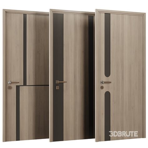 Entrance door set52 3d model Buy Download 3dbrute Flush Doors Design Modern, Veneer Doors, Kitchen Window Design, White Pelican, House Main Door, Flush Door Design, Modern Entrance Door, Flush Door, Modern Gate