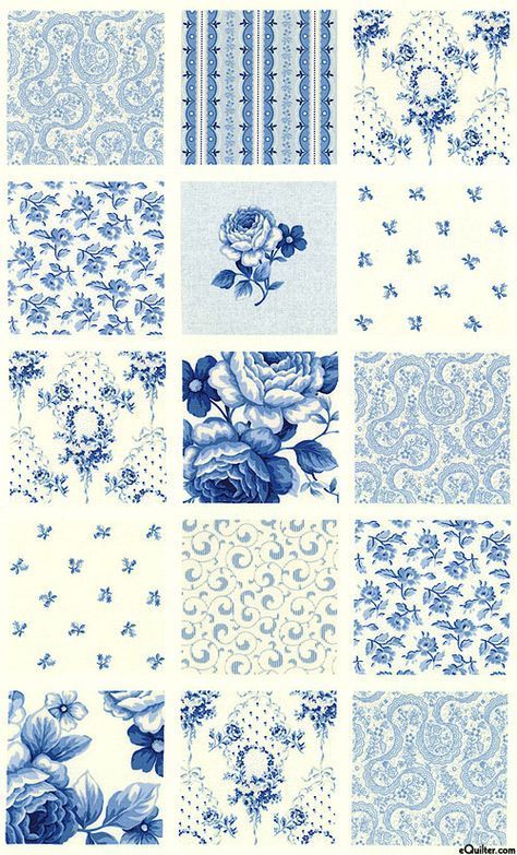 Blue Rose Aesthetic, Collage Blue Aesthetic, Blue Wallpaper Ideas, Blue China Patterns, White And Blue Background, Journal Wallpaper, Blue Scrapbook, Pattern Aesthetic, Blue And White Wallpaper