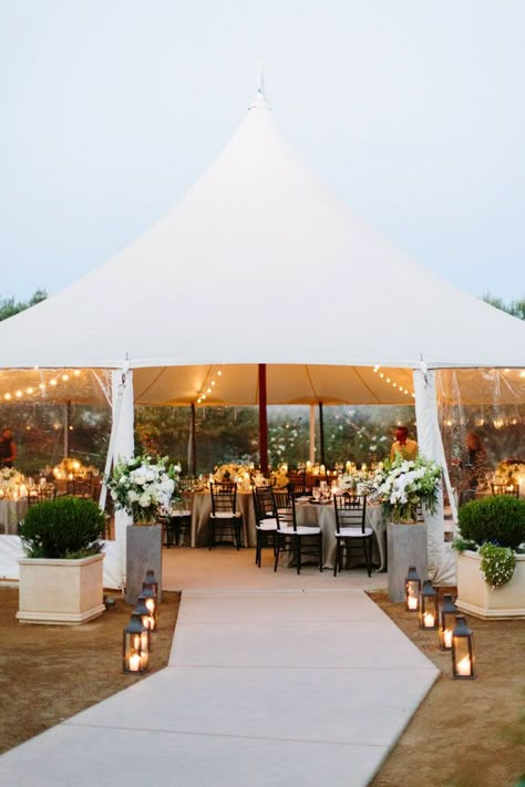 minimalist tent wedding with wooden accents and floral Wedding Tent Decorations, Wedding Reception Entrance, Reception Tent, Reception Entrance, Simple Wedding Decorations, Rustic Wedding Decorations, Tent Decorations, Tent Lighting, Wedding Entrance