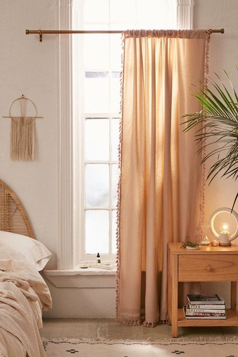 Rideaux Boho, Cortina Boho, Fringe Light, Urban Outfitters Curtains, Sweet Room, Cortinas Boho, Spiritual Room, Curtain Bedroom, Urban Outfitters Home