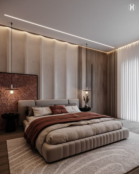 Masculine Bedroom Decor, Bedroom Design Luxury, Beautiful Bed Designs, Decorating Bedroom, Modern Bedroom Interior, Bed Design Modern, Beautiful Bed, Luxury Bedroom Design, Bad Inspiration