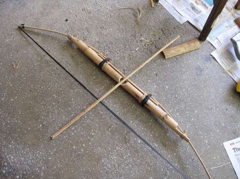 Homemade bow and arrow