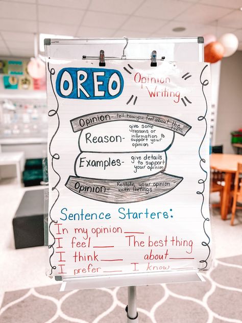 Opinion Writing Anchor Chart 2nd, Oreo Anchor Chart, Opinion Anchor Chart, Expository Writing Anchor Chart, Writers Workshop Anchor Charts, Oreo Opinion Writing, Narrative Writing Anchor Chart, Opinion Writing Anchor Charts, Informational Writing Anchor Chart