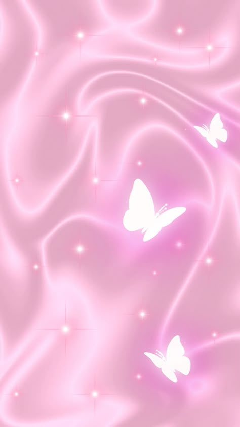 Pink satin phone wallpaper with sparkles and butterflies Pink Aesthetic Design, Wallpaper Girly Cute, Pink Background Design, Screen Background, Y2k Phone Background, Y2k Pink Background, Kawaii Wallpapers, Butterfly Wallpaper Iphone Pink, Pink Lock Screen