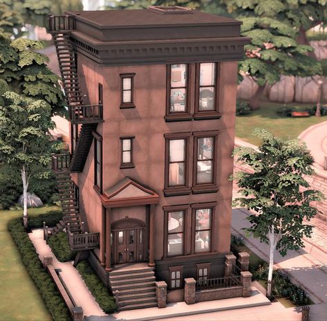 Sims 4 Brooklyn Apartment, Sims 4 London Townhouse, British House Interior, Sims 4 Office Building, Sims 4 Loft House, Sims 4 Apartment Building, Industrial Moodboard, Sims 4 Townhouse, New York Apartment Building