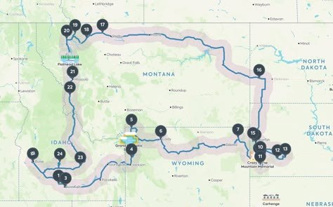 Oregon To Montana Road Trip, Utah Wyoming Montana Road Trip, Idaho Road Trip Map, South Dakota Montana Wyoming Road Trip, Western States Road Trip, Idaho Wyoming Montana Road Trip, Montana Wyoming Idaho Roadtrip, Idaho National Parks, Wyoming And Montana Road Trip