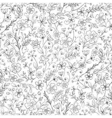 Ornate floral seamless texture endless pattern vector - by Leyasw on VectorStock® Endless Pattern, Secret Garden Colouring, Journal Fonts, Pen Pattern, Print Design Art, Flower Texture, Line Flower, Adult Coloring Book Pages, Seamless Textures