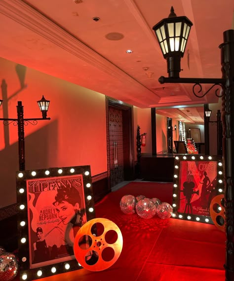 “Red carpet vibes, all night long. 🌟 Event production @gmseventplanner Event stylist @pinkflairbynish Venue @hyattregencyludhiana #celebration #oscarnight #events #decoration #reelsindia #reelsinstagram #reelsindia #hollywoodnight #redcarpet [oscar night decor , events, decoration ideas , events Red Carpet Movie Premiere Party, Oscar Theme Centerpieces, Speed Dating Event Decorations, Gala Night Decoration Entrance, Red Carpet Theme Sweet 16, Red Carpet Formal Theme, Oscars Prom Theme, Red Carpet Prom Theme Decoration, Hollywood Party Aesthetic