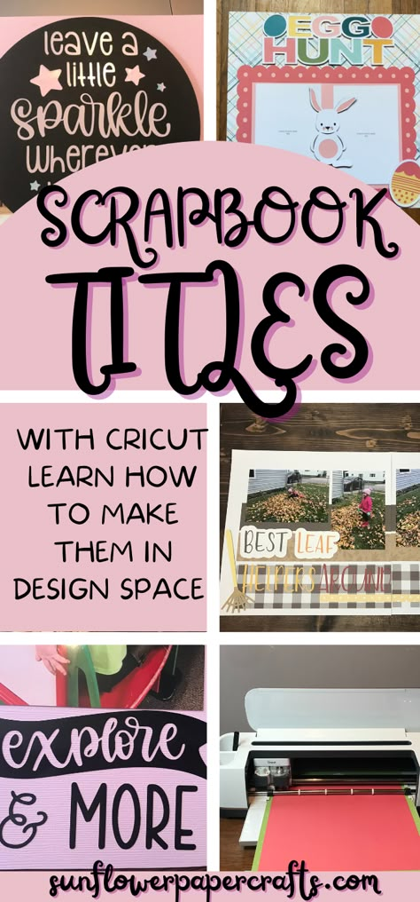 Get out your cricut machine and make some awesome titles. Use these 5 ideas to easily make creative and fun titles. Scrapbook Title Ideas | Scrapbook Page Title Ideas | Cricut Scrapbooking Ideas | Cricut Scrapbooking iDeas Paper | Cricut Scrapbooking | Cricut scraScrapbooking Titles | Scrapbooking titles memories | How to make scrapbook titles Cricut Embellishments Ideas, Cricut Scrapbook Pages, Scrapbook Page Titles Ideas, Cricut Joy Scrapbooking Ideas, Scrapbook Title Page Ideas Creative Memories, Svg Free Files For Cricut Templates Scrapbook Titles, Scrapbooking Titles Ideas, Scrapbook Ideas Cricut, School Days Scrapbook Layouts