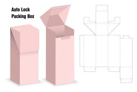 Packaging Dielines, Packaging Die Cut, Food Box Packaging, Packaging Template Design, Paper Box Template, Cosmetic Packaging Design, Packaging Template, Lapel Coat, Box Packaging Design