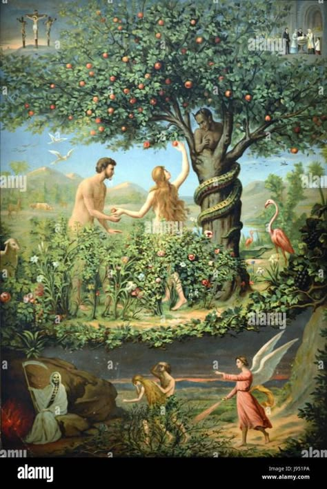 Adam And Eve Art, Eve Art, The Fallen Angel, Book Of Genesis, Paradise Lost, Bible Story, Biblical Art, Pre Raphaelite, Adam And Eve