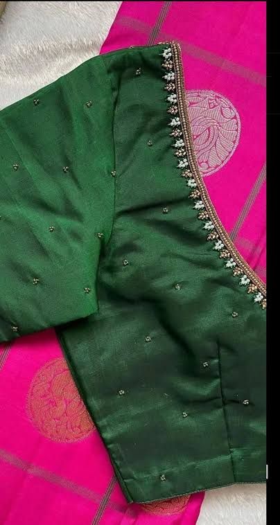 https://encrypted-tbn0.gstatic.com/images?q=tbn:ANd9GcTCTd-PLrPI3g4c3iOOHshwG11cZX-bt1kQaA&usqp=CAU Simple Green Blouse Designs For Saree Silk, Green Blouse Aari Work Designs Simple, Green Blouse Designs Latest, Green Blouse Work Designs, Bottle Green Blouse Designs, Green Blouse Designs For Saree Bridal, Green Color Blouse Designs, Green Silk Blouse Designs, Simple Green Blouse Designs For Saree