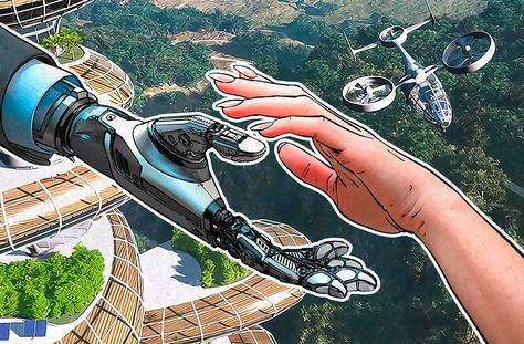 The Earth 2050 Project is looking into the future! http://techmash.co.uk/2017/03/21/earth-2050-possible-kaspersky/ #PossibleMoscow #Earth2050 #KasperskyLabs #Future #Predictions Science Art Drawings, Robot Painting, Art Competition Ideas, Future Earth, Earth Drawings, Future Poster, Technology Posters, Corporate Event Design, Earth Poster