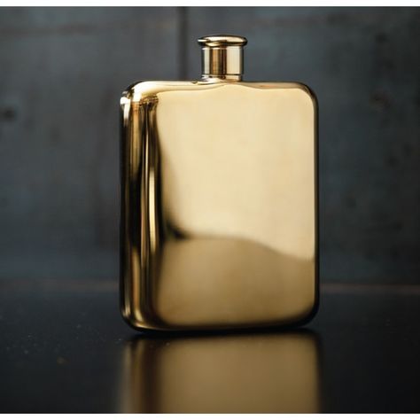 Gold Plated Hip Flask at Idyll Home Gold Flask, Wine Flask, Groomsmen Flask, Liquor Flask, Hip Hip, Hip Flask, Silver Accessories, Steel Design, Groomsman Gifts