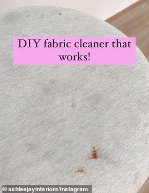 Diy Fabric Cleaner, Fabric Cleaner, Cleaning Laundry, Busy Mum, Cleaning Spray, Diy Cleaners, Dishwashing Liquid, Three Ingredient, Interior Stylist