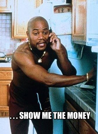 Jerry Maguire. Show me the money. Cuba Gooding Jr Jerry Maguire Quotes, Cuba Gooding Jr, Jerry Maguire, Football Movies, Famous Movie Quotes, Slang Words, Show Me The Money, Movie Lines, Alternative Movie Posters