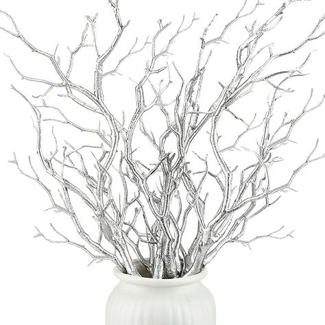 Amazon.com: Geosar Plastic Manzanita Branches Artificial Fake Antler Shaped Tree Branch Small Decorative Plant Twigs Branch for Wedding Table Decor Baby Shower Party Supplies (Silver, 10 Pieces) : Home & Kitchen Dried Tree Branches, Manzanita Branches, Faux Branches, Artificial Branches, Dry Branch, Twig Branch, Aisle Flowers, Z Gallerie, Branch Decor