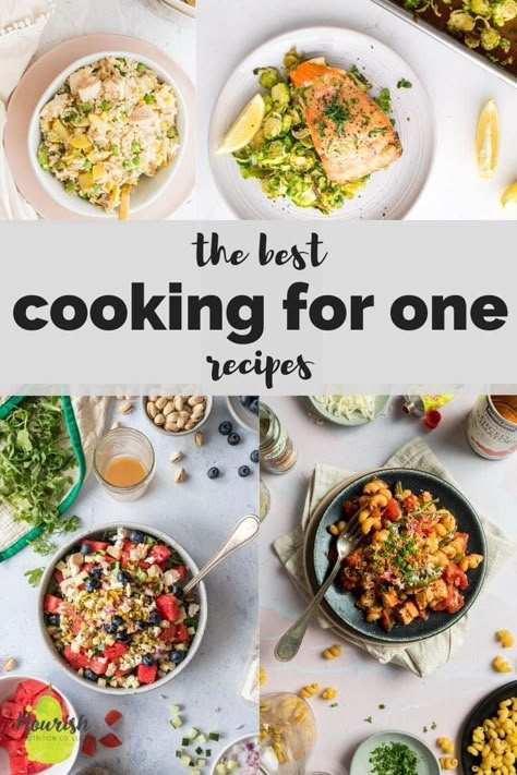 Quick Single Meals, Meal Idea For One Person, Healthy Dinner Recipes For 1 Person, 2 Portion Meals, Suppers For One, Single Person Dinner Recipes For One, Dinner Ideas Single Person, Dinner For 1 Recipes, Single Meal Recipes