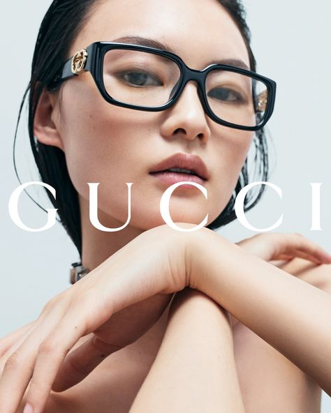 He Cong, Eyewear Campaign, Liya Kebede, Mario Sorrenti, Hair Color Auburn, Gucci Outfits, Blonde Hair Inspiration, Gucci Eyewear, Img Models