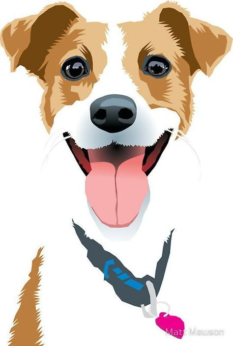 Dog Art Illustration, Dog Pfp, Dog Design Art, Cute Dog Drawing, Dog Aesthetic, 강아지 그림, Jack Russel, Dog Painting, Dog Illustration