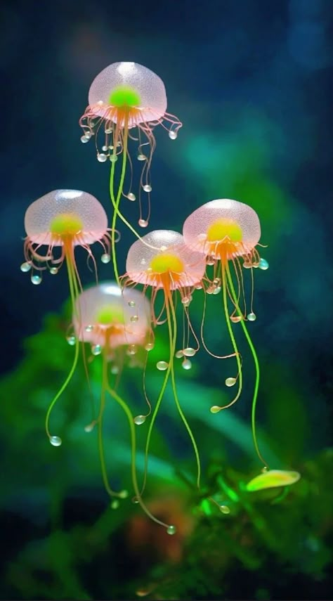 Types Of Jellyfish, 3d Underwater, Drawing Jellyfish, Beautiful Jellyfish, Jellyfish Photo, Underwater Flowers, Jellyfish Pictures, Jellyfish Photography, Alien Plants