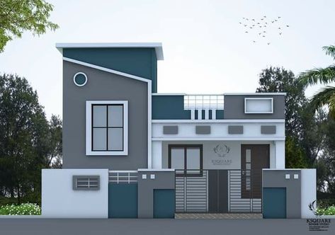 Single Floor Front Elevation Designs, Ground Floor Elevation Design, House Outside Colour Combination, Simple House Exterior Design, Design Small House, Small House Design Kerala, Bookshelf Designs, Map House, Front Building Design