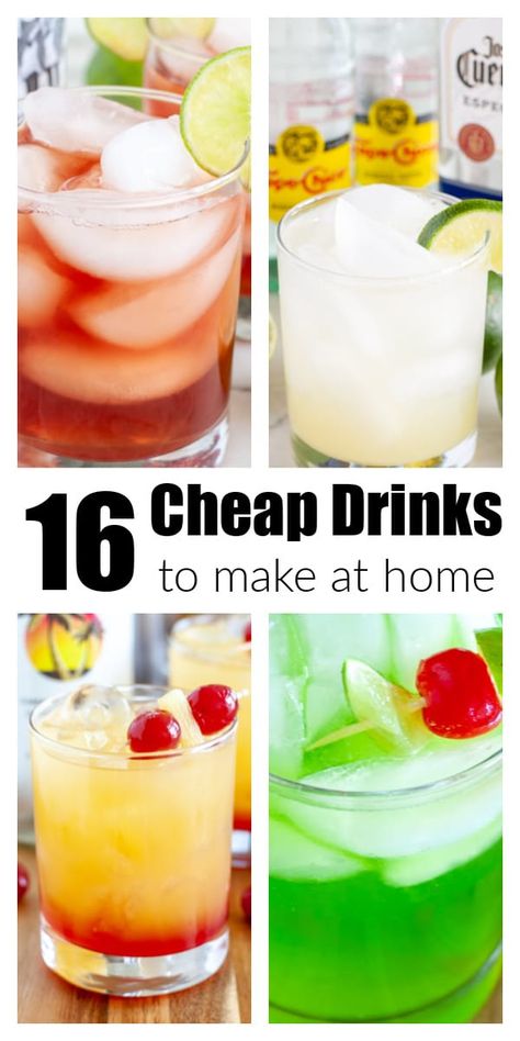 Cheap Alcoholic Drinks, Cheap Mixed Drinks, Mixed Drinks Alcohol Recipes, Vodka Drinks Easy, Drinks To Make At Home, Drinks Alcohol Recipes Easy, Easy Party Drinks, Fruity Mixed Drinks, Fruity Alcohol Drinks