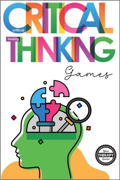 Critical Thinking Games - Your Therapy Source Critical Thinking Activities High School, Critical Thinking Poster, Sherlock Quiz, Classroom Games High School, Activities For High School Students, Ece Classroom, Homework Hacks, Activities For High School, Ielts Essay