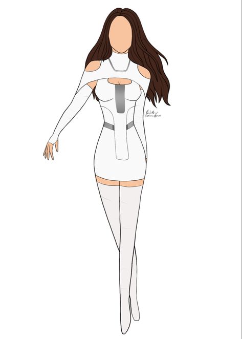 Superhero Uniform Design, White Superhero Suit Design, Superhero Ideas Costumes, Cute Superhero Outfits, Super Hero Costume Design, Supper Hero Costume, Super Suits Female Design, Marvel Suits Design Female, White Superhero Suit Female