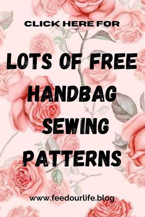 Get access to lots of handbag, clutch, back pack, purse and pouch sewing patterns. #handbagsewingpatterns #bagsewingpatterns #freesewingpatterns #freebagpatterns #bagpatterns #feedourlife Sewing Handbags Free Pattern, Fabric Handbags Patterns Free Sewing, Patterns For Purses Free, Handbag Patterns Free Sewing Projects, Free Handbag Sewing Patterns, Free Handbag Patterns To Sew, Diy Purses And Bags Easy, Bag Patterns To Sew Free And Easy, Hand Bag Patterns Sewing