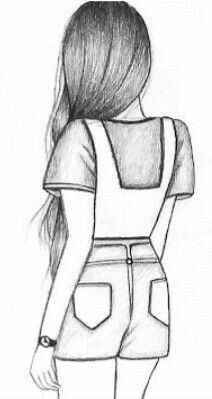 Cute Pictures Drawings Easy, Art Easy Drawing Sketches, Girly Drawings Pencil, Drawing Ideas Sketches Easy, Cool Pencil Drawings Easy, Cute Pencil Drawings, Hand Pencil Sketch, Woman Drawing Easy, Pics To Draw