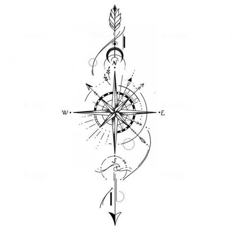 Compass Arm Tattoo, Mandala Compass Tattoo, Arrow Compass Tattoo, Small Compass Tattoo, Wilderness Tattoo, Compass Drawing, Compass Rose Tattoo, Airplane Tattoos, Simple Tattoos For Guys