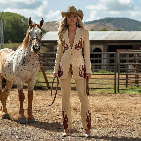 W Magazine Photoshoot, Beyonce Photoshoot, Cowgirl Photoshoot, Foto Cowgirl, Outfit Elegantes, Beyonce Outfits, Modern Cowgirl, Black Cowgirl, Magazine Photoshoot