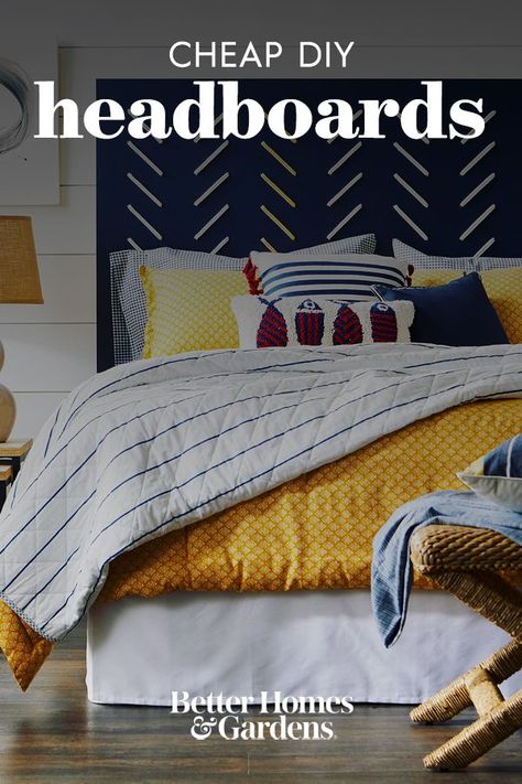 Beds Without Headboards Ideas, Diy King Size Headboard, Diy King Headboard, Bed Headboard Ideas, Cheap Headboard, Wallpaper Headboard, Cheap Diy Headboard, Headboard Makeover, Diy Headboard Ideas