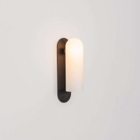 For Sale on 1stDibs - Black large sconce by Schwung Dimensions: W 10.5 x D 14 x H 38 cm Materials: Black gunmetal, frosted glass Finishes available: Black gunmetal, polished Gretna Green, Brass Wall Lamp, Lighting Concepts, Wall Lighting Design, Wall Mounted Lamps, Bathroom Sconces, Brass Wall Light, Bathroom Reno, Bathroom Wall Sconces