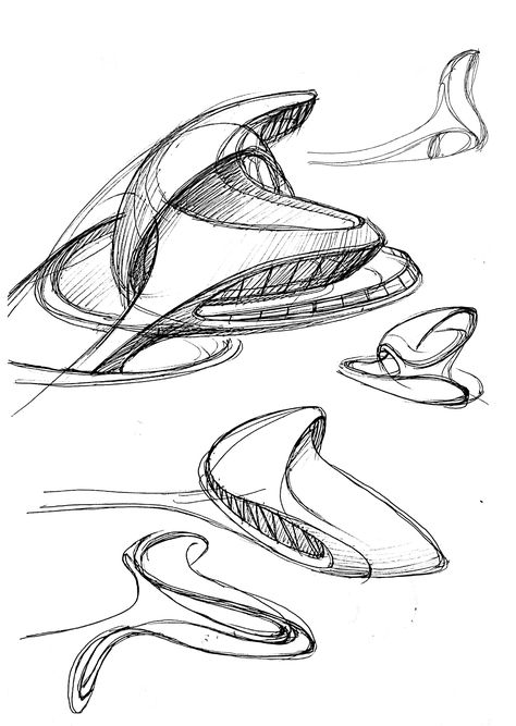 Organic Architecture Concept Sketch, Concept Development Architecture Ideas, Design Process Architecture, Biomorphic Architecture, Behance Architecture, House Design Concept, Organic Architecture Concept, Sketch Architecture, Concept Drawing