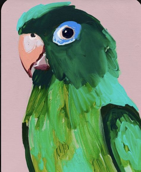 Painting Parrot, Parrot Art, Parrot Painting, Parrots Art, 얼굴 드로잉, Afrique Art, Bird Canvas, Green Bird, Parakeets