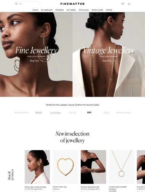 Jewellery Landing Page Design, Jewellery Website Design Inspiration, Jewellery Website Design, Beauty Website Design, Ecommerce Landing Page Design, Ecommerce Landing Page, Jewelry Website Design, Fashion Website Design, Unique Website Design