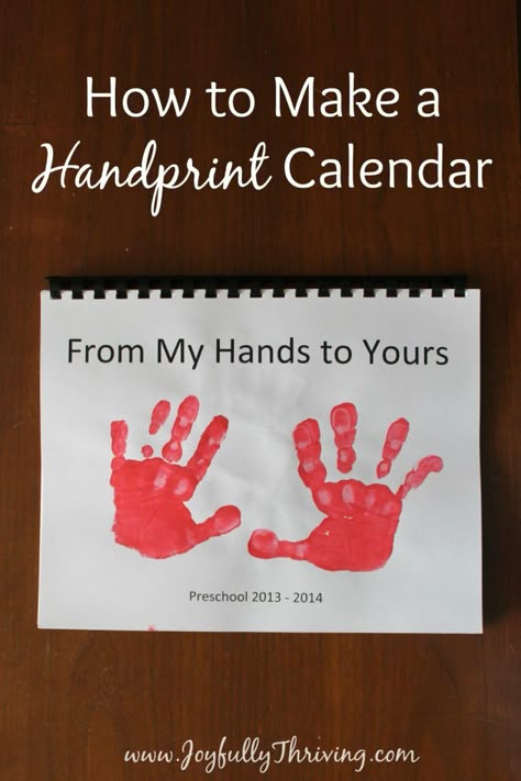 What a great diy gift idea for little kids! I love that there are pictures of all the months included for ideas, too. How to make a handprint calendar is worth saving! #diy #homemadegift #handprint Handprint Calendar Preschool, Homemade Calendar, Handprint Calendar, All The Months, Calendar Craft, Parents Christmas, Christmas Gifts For Parents, Diy Calendar, Diy Gifts For Kids