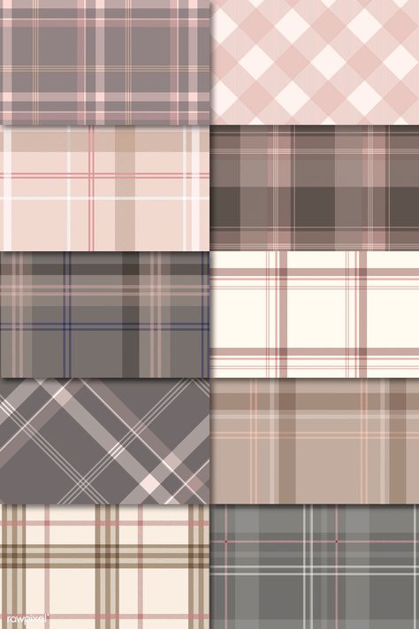 Brown plaid seamless patterned background vector set | premium image by rawpixel.com / Kappy Kappy Clothing Fabric Patterns, Pleats Pattern, Patterned Background, Paper Background Design, Fabric Swatch, Brown Plaid, Plaid Fabric, Pattern Fabric, Plaid Design